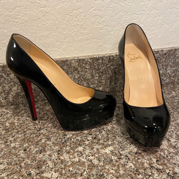 SOLD Christian Louboutin Bianca Black Heels 36.5 - Picture 1 of 7